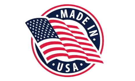 Made in USA quality badge for product manufactured in the United States