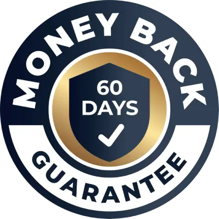 Vertigenics 60 day money back guarantee badge